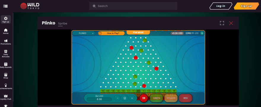 WildTokyo Plinko Casino