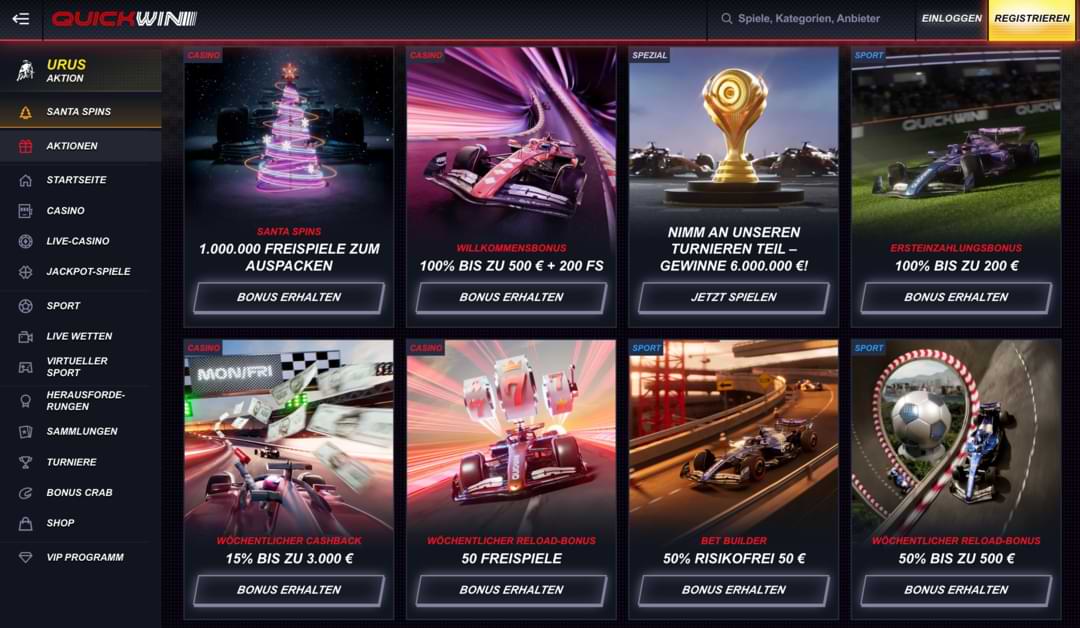 Quickwin Casino Boni